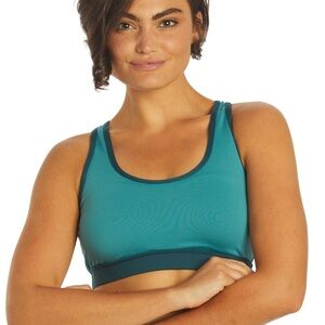 Women's TYR Solid Racerback Bikini Top Size 6 Blue vacation Swim Beach